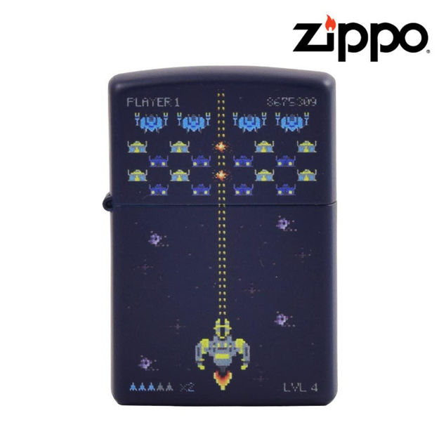 Picture of ZIPPO LIGHTER - NAVY MATTE- PIXEL GAME