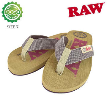 Picture of RAW LADIES RED & BROWN FLIP FLOP SANDAL