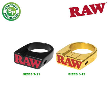 Picture of RAW SMOKE RING PROMO, INCL: BLACK SIZE 7-11 &amp; GOLD 6-12- 75% OFF