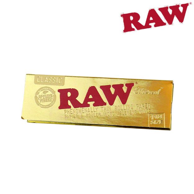 Picture of RAW CLASSIC ETHEREAL PHENOMENALLY THIN ROLLING PAPERS 1 1/4 SIZE, PACK/50, BOX/24