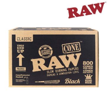 Picture of RAW BLACK PRE-ROLLED CONES KINGSIZE- BOX/800